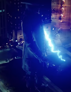 William Penn statue in Shazam!