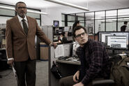 Perry White and Clark Kent in the Daily Planet