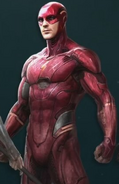 Early concept of the Flash suit.