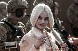 Harley Quinn with military men