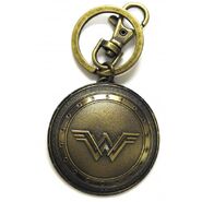 Keyring Monogram Pewter Wonder Woman Shield