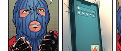 Rothstein puts on a mask for the mission