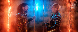 Aquaman and King Orm face off