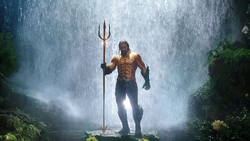 Aquaman in the classic costume promotional still