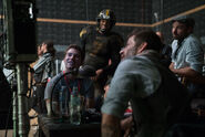 JL-BTS - Eli Snyder, Zack Snyder and Ray Fisher on set