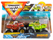 Monster Jam Wonder Woman truck replica with non-DCEU "Avenger" replica