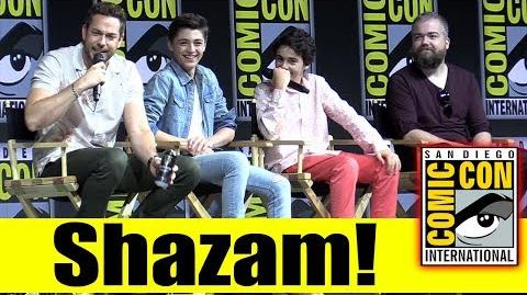 Cast of Shazam! at Comic Con