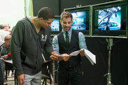 ZSJL-BTS - Ray Fisher and Zack Snyder