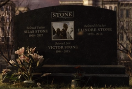 Stone gravestone