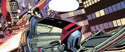 Hawkman tries to stop the criminal