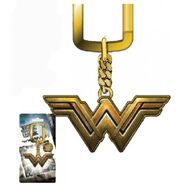 Keyring Monogram JL Pewter Wonder Woman Logo