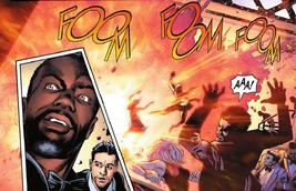 Carter Hall and Jeremy are surprised by an explosion