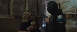 Harcourt and Vigilante find a jar of jelly in the boxes