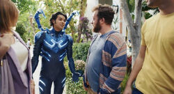 Blue Beetle suggests to team up