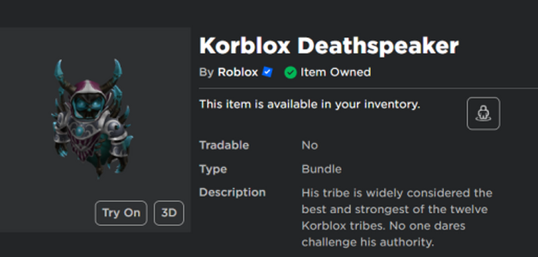 Korblox Deathspeaker Pass - Roblox