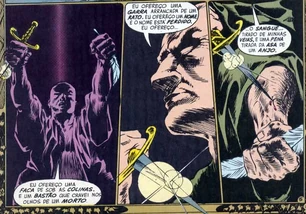 Roderick Burgess, o , realiza o ritual que prendeu  por várias décadas.