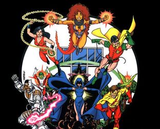 Titans raven cyborg robin changeling donna troy kid flash