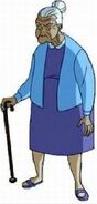 Harley Quinn as an old woman in Batman Beyond: Return Of The Joker.