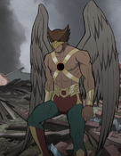 Hawkman (Earth-2) voiced by Omid Abtahi in the Tomorrowverse films.