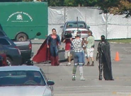 Superman-man-of-steel-faora-stand-off 0.jpg (40 KB) Henry Cavill (Superman) and Antje Traue (Faora) on set.