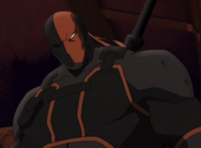 Deathstroke voiced by Thomas Gibson and Miguel Ferrer in the DC Animated Film Universe.