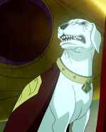 Krypto the Superdog from the Superman/Batman film series.
