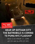 The Batman Batmobile Puma NYC Flagship Image