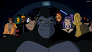 Grodd commanding the Legion of Doom.