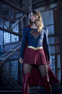 Supergirl portrayed by Melissa Benoist in the Arrowverse crossovers.