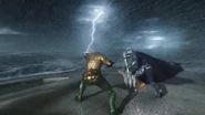 Orm and his brother continue their duel with his brother wielding their ancestor's trident