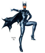 Concept art for Batgirl's costume.