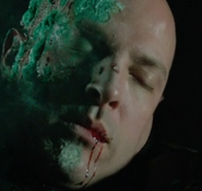 Cyrus is seemingly killed after he is knocked into a mix of chemicals by The Arrow.