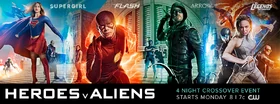 Heroes v Aliens poster