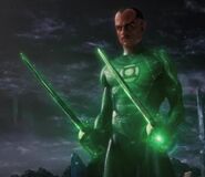 Sinestro creating two swords at once with his Power Ring.