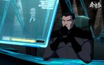 Bruce Wayne in the Batcave in Young Justice.