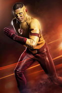 Kid Flash portrayed by Keiynan Lonsdale in the Arrowverse crossovers.