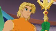 Aquaman voiced by Max Mittelman in the DC Super Hero Girls original universe.