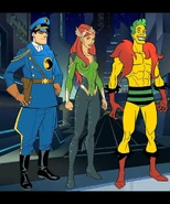 Blackhawk, Mera, and Creeper