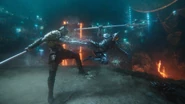 Orm kicks away his brother in their duel