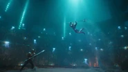 Orm begins his fight with Arthur