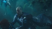 Orm after his staged attack begins