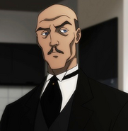Alfred Pennyworth voiced by David McCallum and James Garrett in the DC Animated Film Universe.