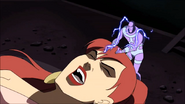 Giganta getting her energy drained by Parasite.