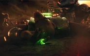 Gur's Green Lantern ring returning to space after his death.
