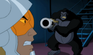 Grodd about to kill Lex Luthor.