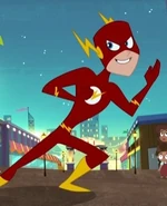 The Flash voiced by Phil LaMarr in Teen Titans GO! & DC Super Hero Girls: Mayhem in the Multiverse.