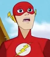 The Flash voiced by Josh Keaton in the DC Super Hero Girls original universe.