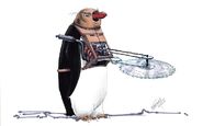 Concept art for Cobblepot's armed penguins.