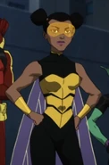 Bumblebee voiced by Masasa Moyo in the DC Animated Film Universe.