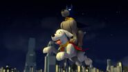 Krypto the Superdog from the LEGO DC Comics Super Heroes film series.